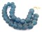 Super Jumbo Recycled Glass Beads - Beaded Wall Hangings - Extra Large African Sea Glass Beads 32-35mm - The Bead Chest (Light Blue)